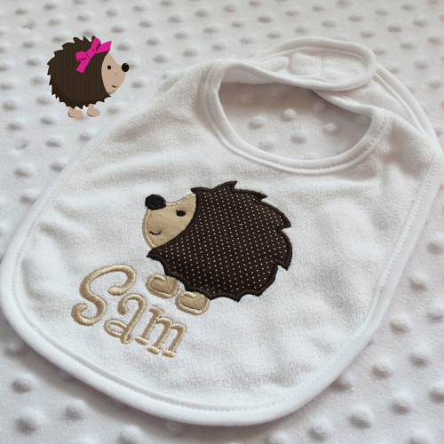 Bib - Brown and Tan - Hedgehog