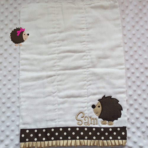 Burp Cloth - Hedgehog